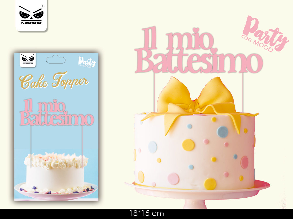 CAKE TOPPER IL MIO BATTESIMO FEMMINA conf. 6 pz.