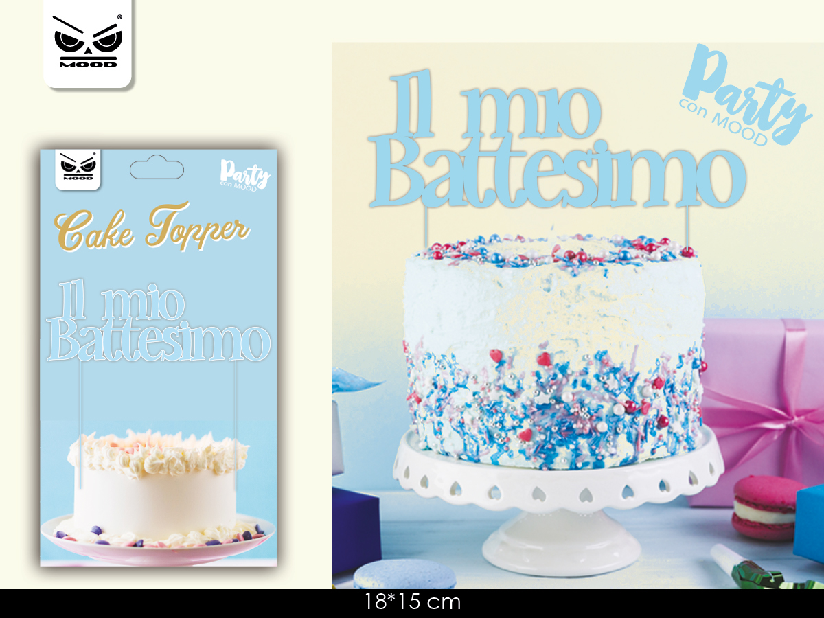 CAKE TOPPER IL MIO BATTESIMO MASCHIO conf. 6 pz.