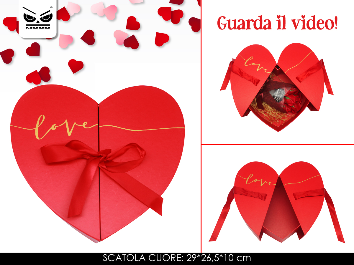 SCATOLA CUORE CON APERTURA LOVE