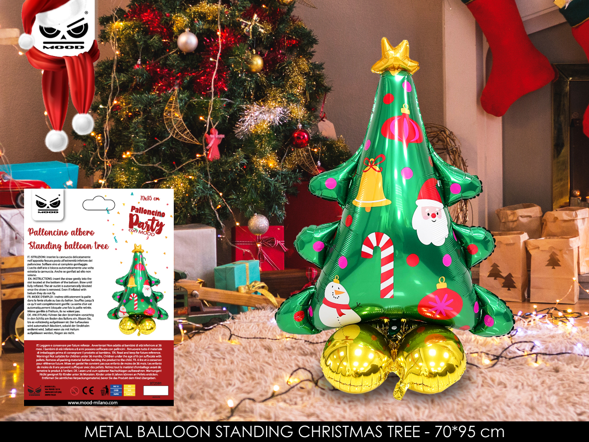 METAL BALLOON STANDING CHRISTMAS TREE