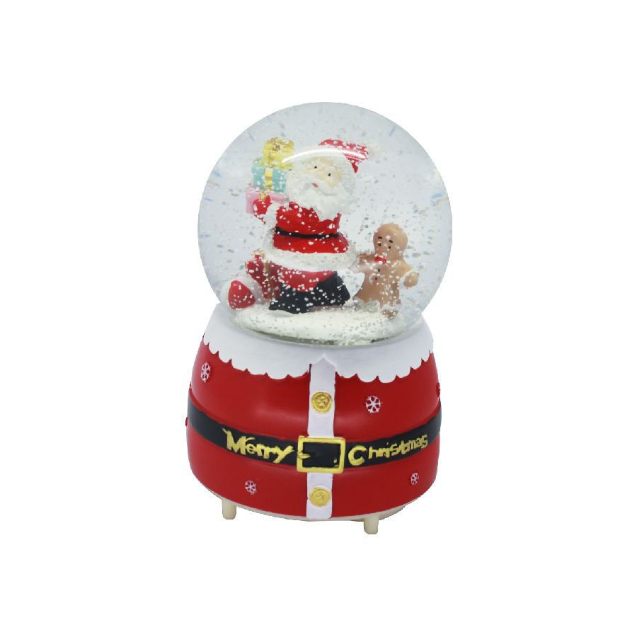 Pallina vetro neve rotante carillon Babbo Natale 15x10x10 cm | vendita online su